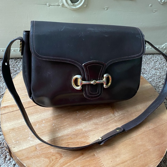 Vintage Leather Gucci Horsebit 1955 shoulder bag ORIGINAL